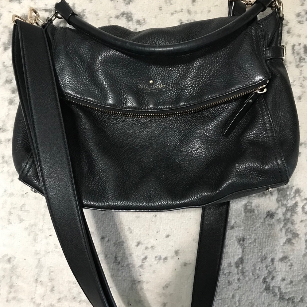 Black Kate Spade leather purse, crossbody